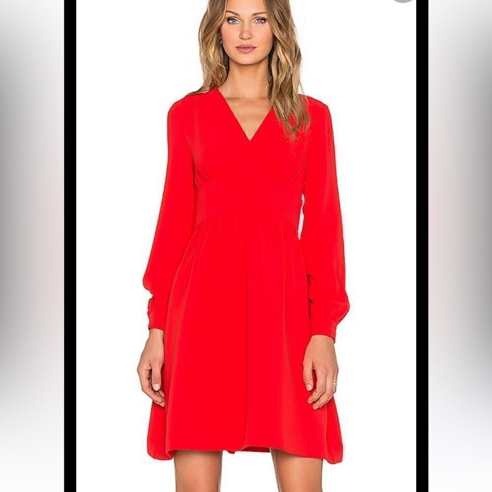 Katespade New York Dress Tie Waist Dress Lollipop Red